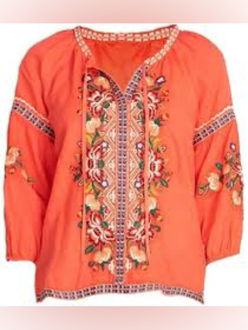 Johnny Was Juliene Candy Land Embroidered Blouse Size Extra Small